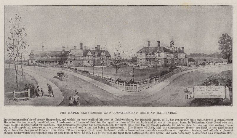The Maple Almshouses and Convalescent Home at Harpenden by Harold Oakley