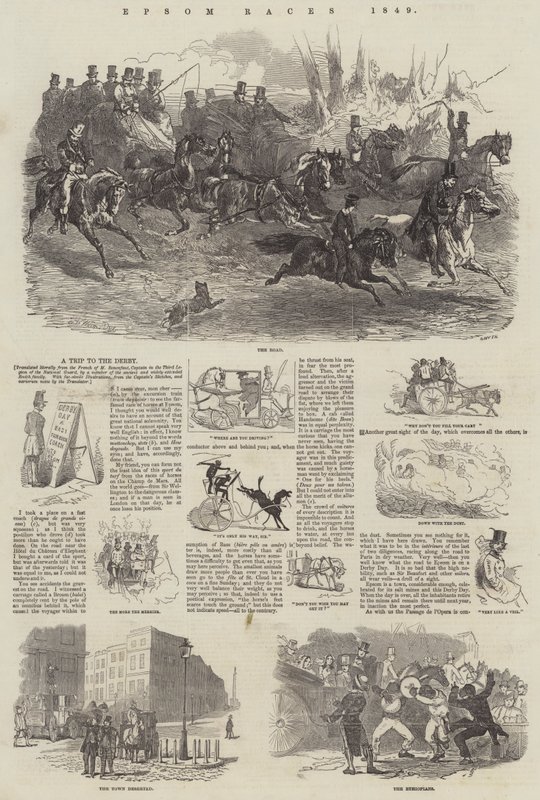 Epsom Races by Harrison William Weir