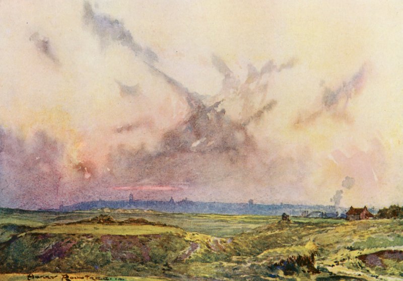 Golf Courses: St Andrews, the Town in the Distance by Harry (1878 1950) Rountree