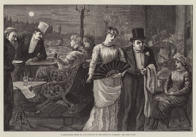 A Midsummer Night on the Terrace of the House of Commons by Harry Furniss