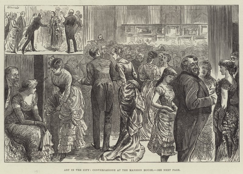 Art in the City, Conversazione at the Mansion House by Harry Furniss