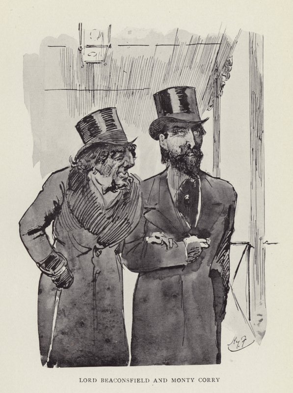 Lord Beaconsfield and Monty Corry by Harry Furniss
