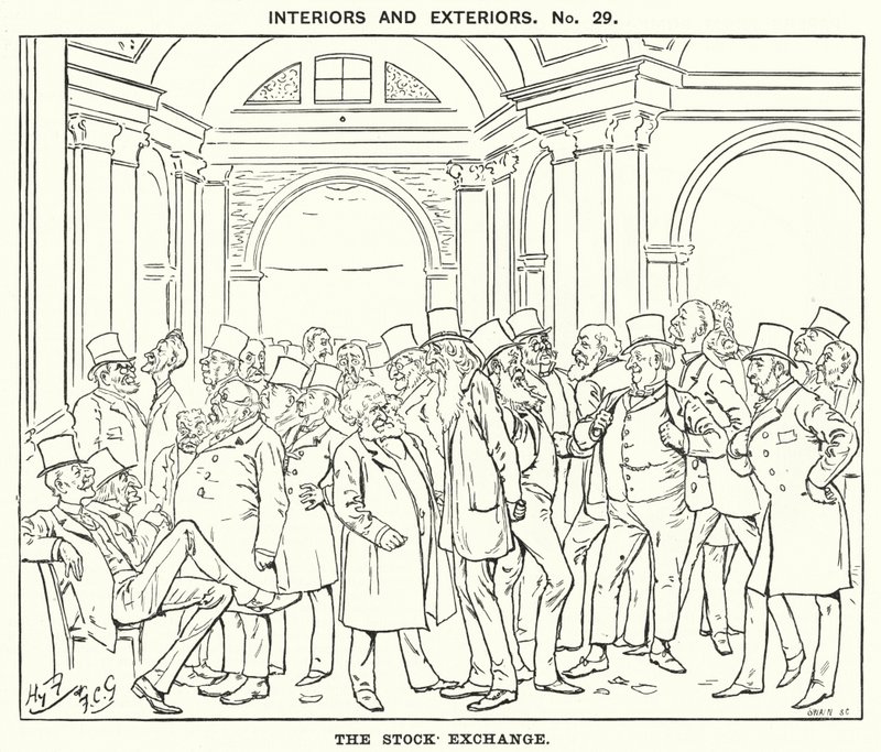 The Stock Exchange (engraving) by Harry Furniss