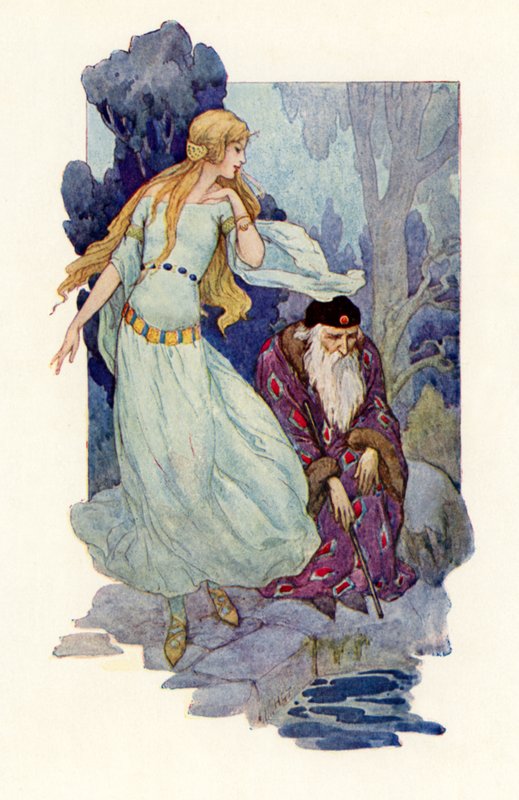 Merlin bewitched as the fairy sang by Harry George Theaker