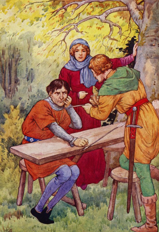 "Now on the shaft of that arrow, Sheriff, write your own name" by Harry George Theaker