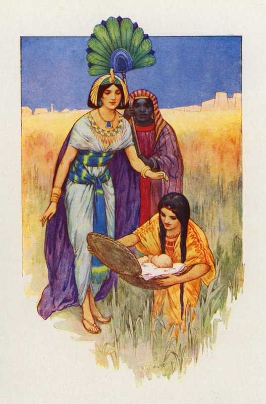 When the basket was brought, the baby woke by Harry George Theaker