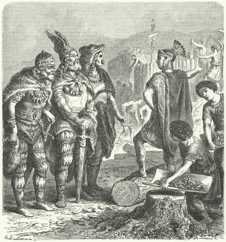 The Roman general Stilicho negotiating with the Goths, c400 by Heinrich Leutemann