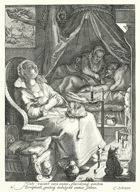 Night (engraving) by Hendrik (after) Goltzius