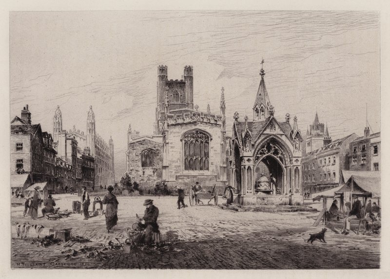 Cambridge: Market Hill by Henri (after) Toussaint