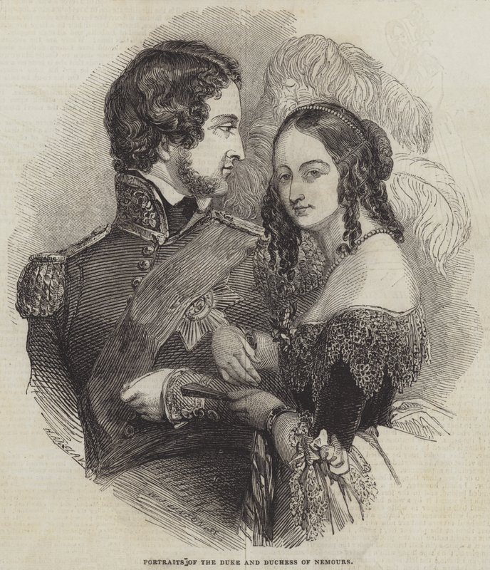Portraits of Duke and Duchess of Nemours by Henry Anelay