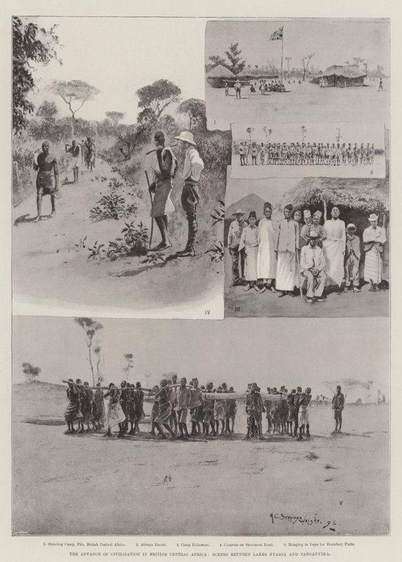 The Advance of Civilisation in British Central Africa (Scenes between Lakes Nyassa and Tanganyika) by Henry Charles Seppings Wright
