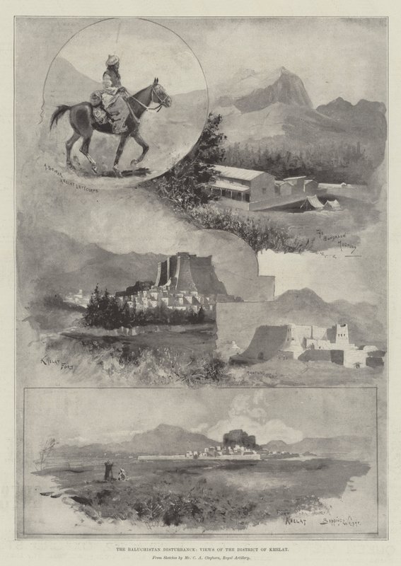 The Baluchistan Disturbance, Views of the District of Khelat by Henry Charles Seppings Wright
