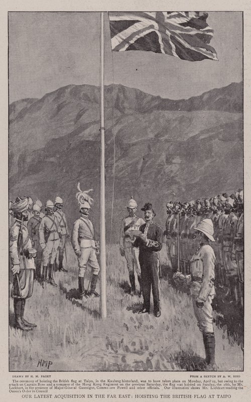 Our Latest Acquisition in the Far East, hoisting the British Flag at Taipo by Henry Marriott Paget