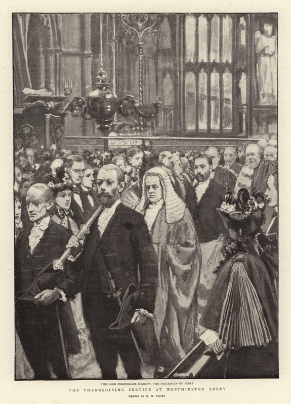 The Thanksgiving Service at Westminster Abbey by Henry Marriott Paget