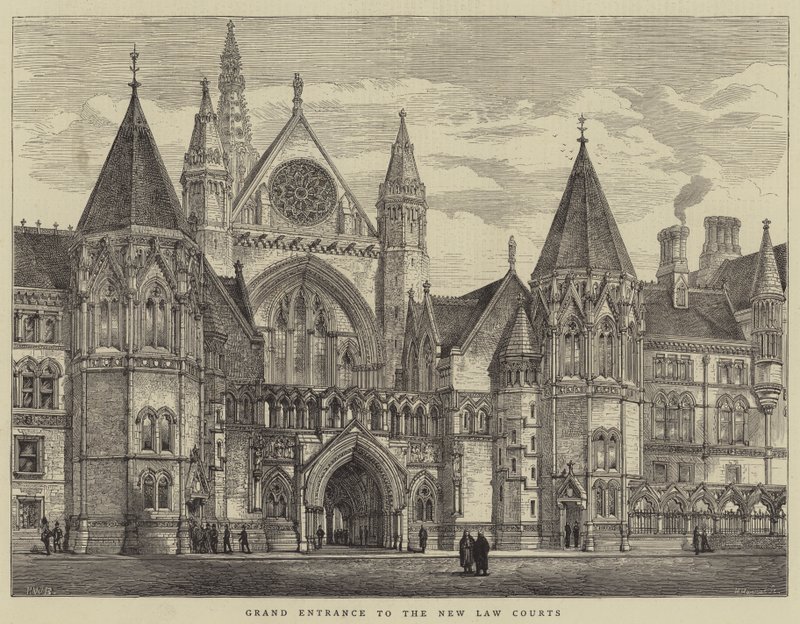 Grand Entrance to the New Law Courts by Henry William Brewer