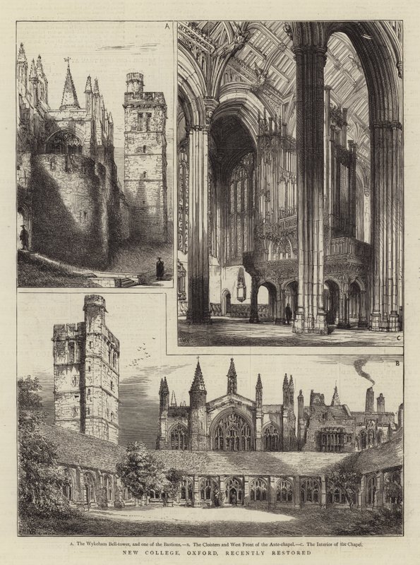 New College, Oxford (restored) by Henry William Brewer