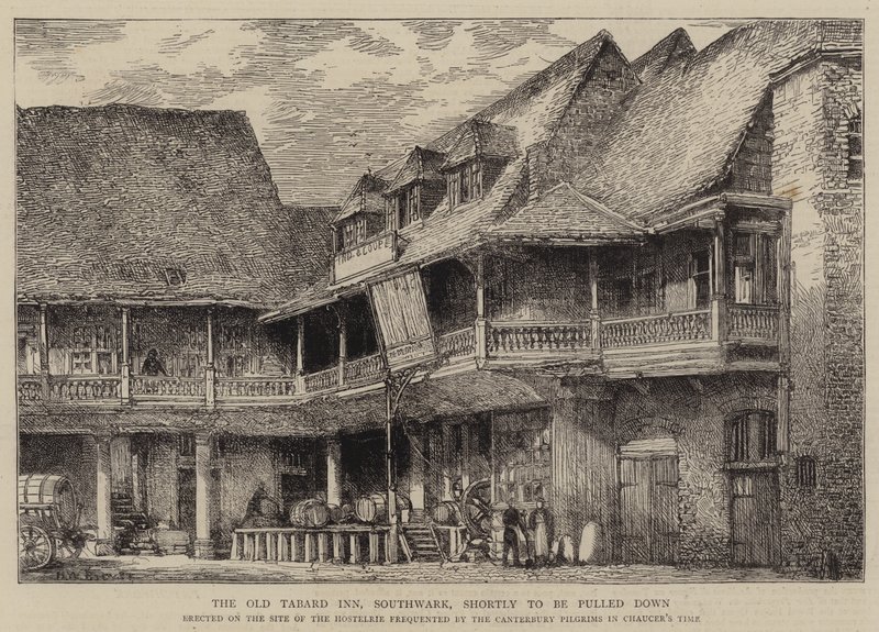 The Old Tabard Inn, Southwark, Shortly to be Pulled Down by Henry William Brewer