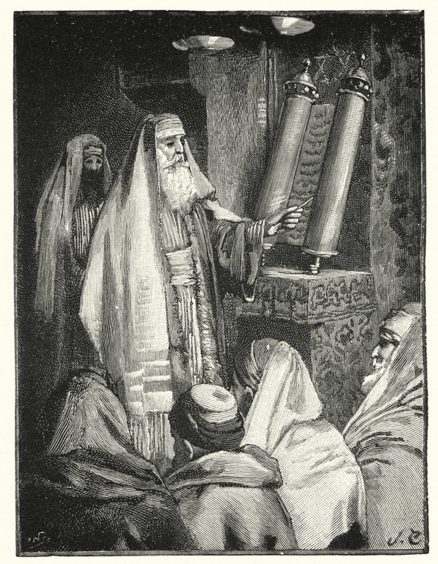 A Rabbi Reading the Scroll of the Law by Henry Andrew Harper