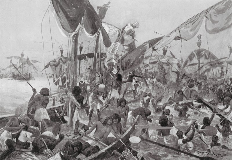 The Sea Fight at Pelusium by Henry Charles Seppings Wright
