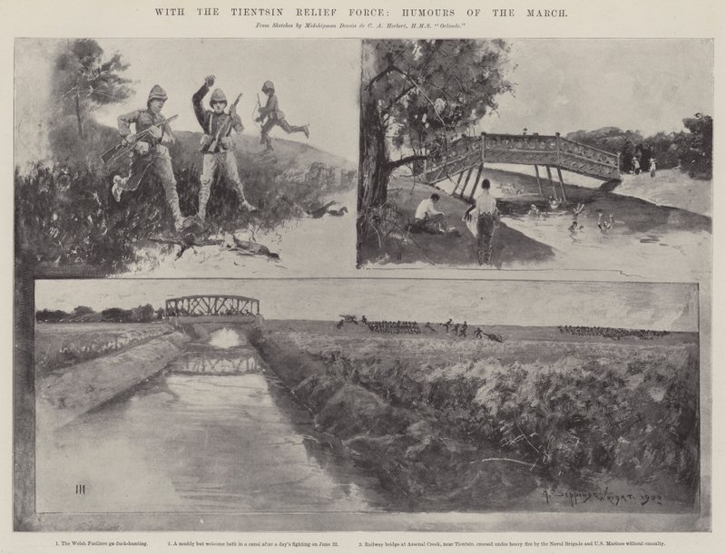 With the Tientsin Relief Force, Humours of the March by Henry Charles Seppings Wright