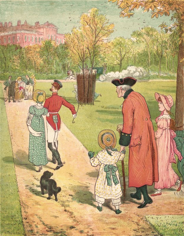 Running to See the Princess (color lithograph) by Henry Hetherington Emmerson
