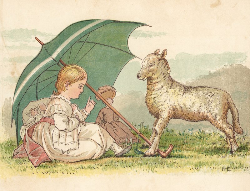 The Princess and the Lamb (color lithograph) by Henry Hetherington Emmerson