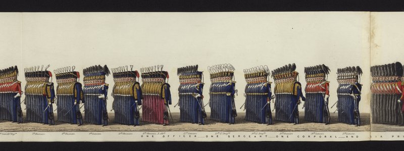 Part of the Panoramic View of the Entire Funeral Procession of Arthur, Duke of Wellington by Henry Jr and Sala Alken
