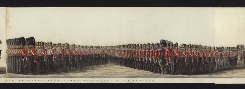 Part of the Panoramic View of the Entire Funeral Procession of Arthur, Duke of Wellington by Henry Jr and Sala Alken