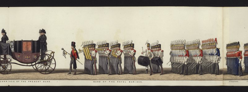 Part of the Panoramic View of the Entire Funeral Procession of Arthur, Duke of Wellington by Henry Jr and Sala Alken
