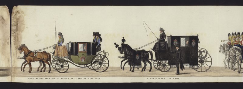 Part of the Panoramic View of the Entire Funeral Procession of Arthur, Duke of Wellington by Henry Jr and Sala Alken