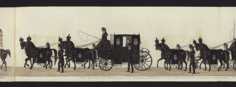 Part of the Panoramic View of the Entire Funeral Procession of Arthur, Duke of Wellington by Henry Jr and Sala Alken