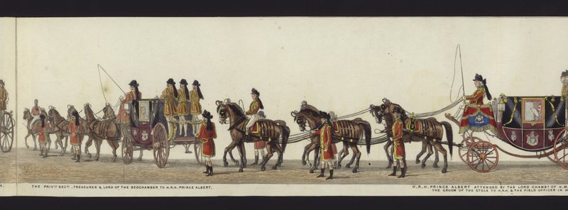 Part of the Panoramic View of the Entire Funeral Procession of Arthur, Duke of Wellington by Henry Jr and Sala Alken