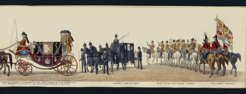 Part of the Panoramic View of the Entire Funeral Procession of Arthur, Duke of Wellington by Henry Jr and Sala Alken