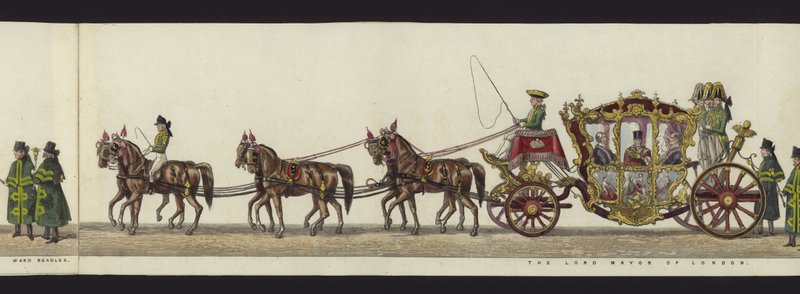 Part of the Panoramic View of the Entire Funeral Procession of Arthur, Duke of Wellington by Henry Jr and Sala Alken