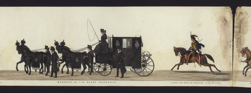 Part of the Panoramic View of the Entire Funeral Procession of Arthur, Duke of Wellington by Henry Jr and Sala Alken
