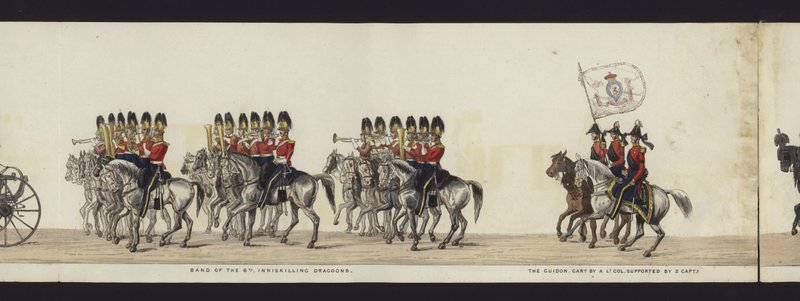 Part of the Panoramic View of the Entire Funeral Procession of Arthur, Duke of Wellington by Henry Jr and Sala Alken