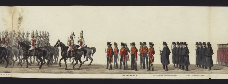 Part of the Panoramic View of the Entire Funeral Procession of Arthur, Duke of Wellington by Henry Jr and Sala Alken