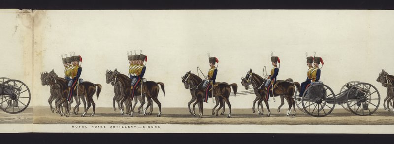 Part of the Panoramic View of the Entire Funeral Procession of Arthur, Duke of Wellington by Henry Jr and Sala Alken