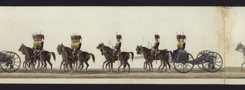 Part of the Panoramic View of the Entire Funeral Procession of Arthur, Duke of Wellington by Henry Jr and Sala Alken