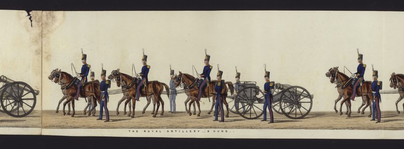 Part of the Panoramic View of the Entire Funeral Procession of Arthur, Duke of Wellington by Henry Jr and Sala Alken