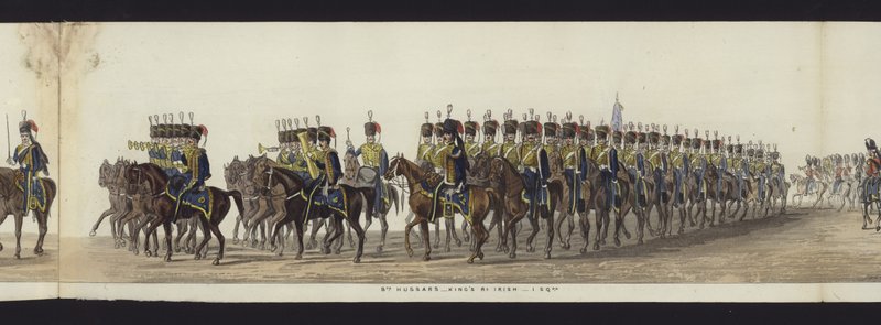 Part of the Panoramic View of the Entire Funeral Procession of Arthur, Duke of Wellington by Henry Jr and Sala Alken