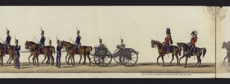 Part of the Panoramic View of the Entire Funeral Procession of Arthur, Duke of Wellington by Henry Jr and Sala Alken