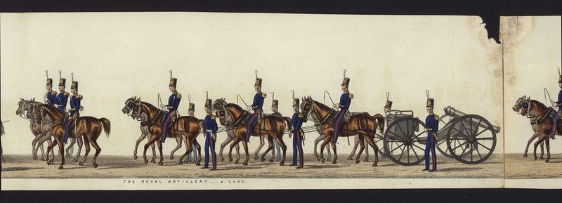 Part of the Panoramic View of the Entire Funeral Procession of Arthur, Duke of Wellington by Henry Jr and Sala Alken