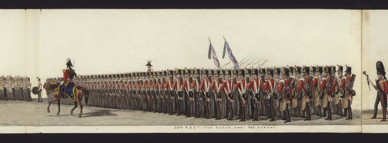Part of the Panoramic View of the Entire Funeral Procession of Arthur, Duke of Wellington by Henry Jr and Sala Alken