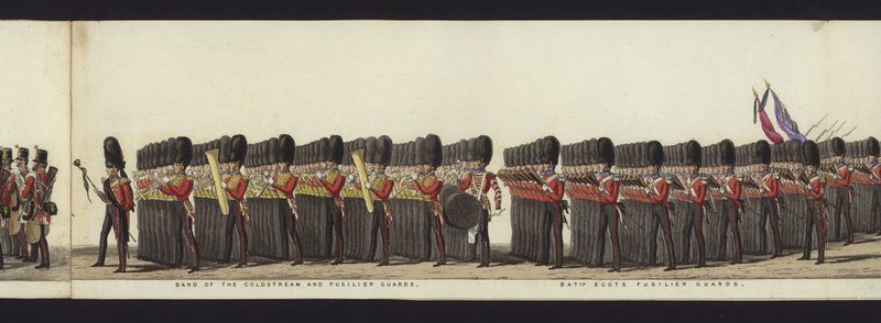Part of the Panoramic View of the Entire Funeral Procession of Arthur, Duke of Wellington by Henry Jr and Sala Alken
