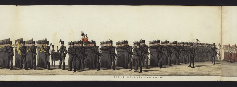 Part of the Panoramic View of the Entire Funeral Procession of Arthur, Duke of Wellington by Henry Jr and Sala Alken