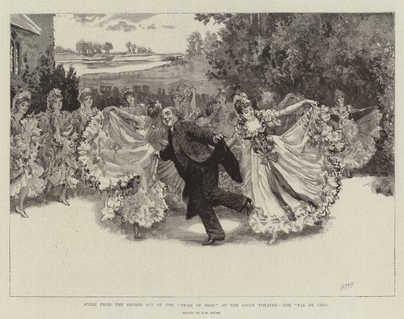Scene from the Second Act of the Vicar of Bray at the Savoy Theatre, the Pas de Cinq by Henry Marriott Paget