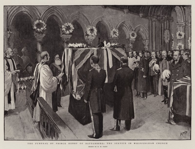 The Funeral of Prince Henry of Battenberg, the Service in Whippingham Church by Henry Marriott Paget