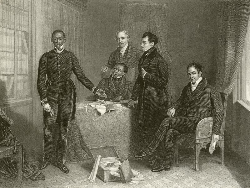 Jan Tzatzoe, Andries Stoffles, Rev Dr Philip and Rev Mess Read, Senior and Junior by Henry Room