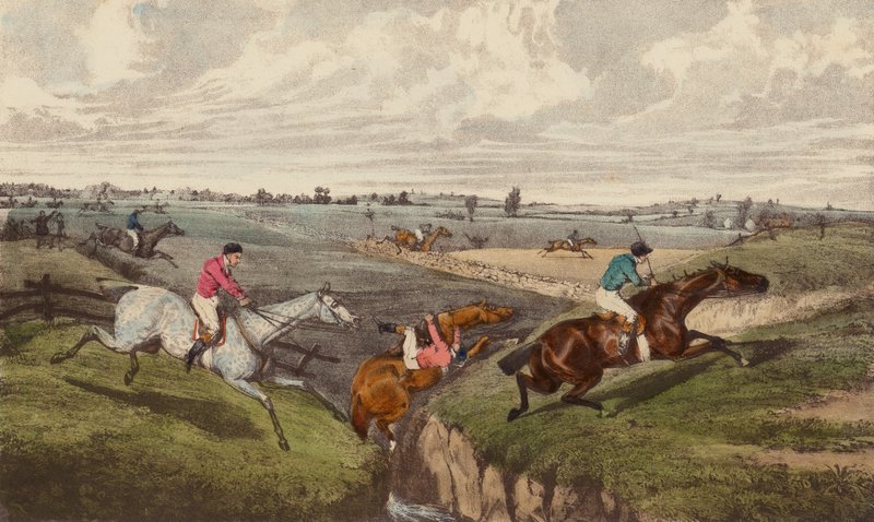 A Steeple-Chase by Henry Thomas (after) Alken